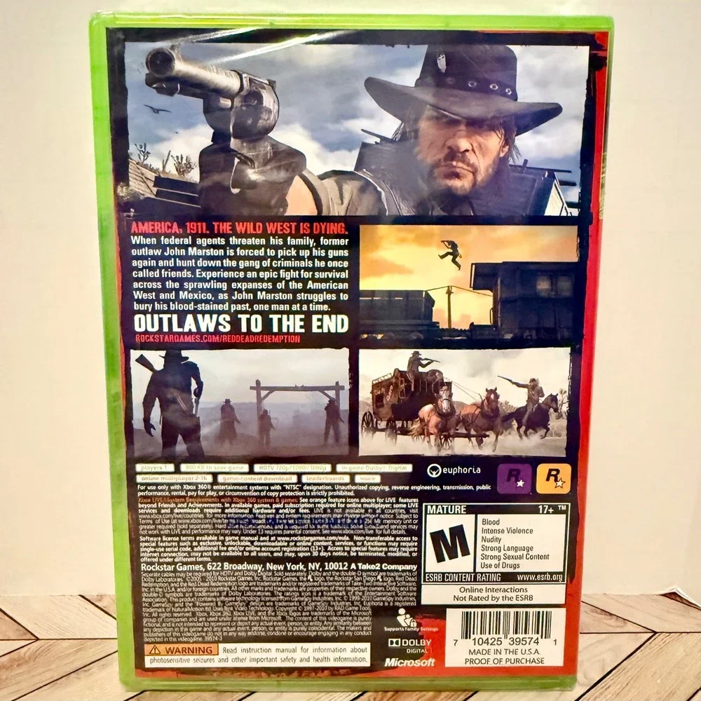 Red Dead Redemption 2010 First Print & Undead Nightmare Xbox 360 Sealed Rockstar